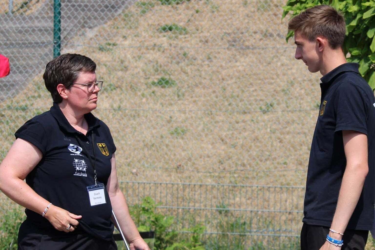 Simone Arnold und Levi Tritsch von der SG Arheilgen.